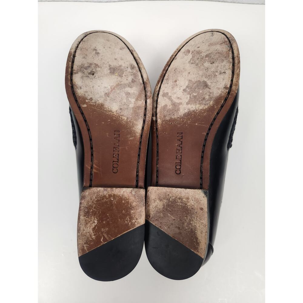 Cole Haan Black Leather Tassel Loafers - Picture 11 of 14